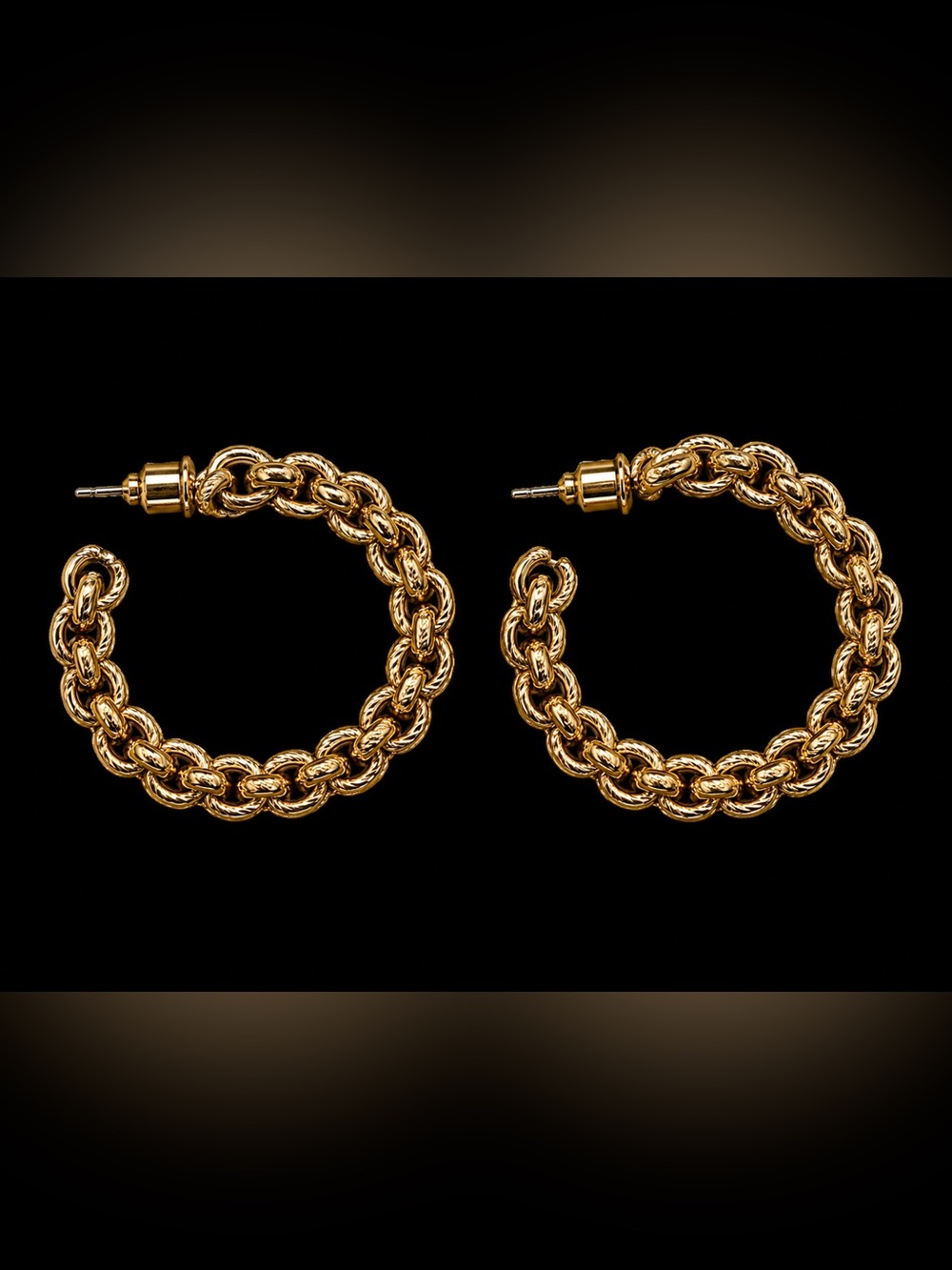 Gold Braided Hoop Earrings - Women Jewelry